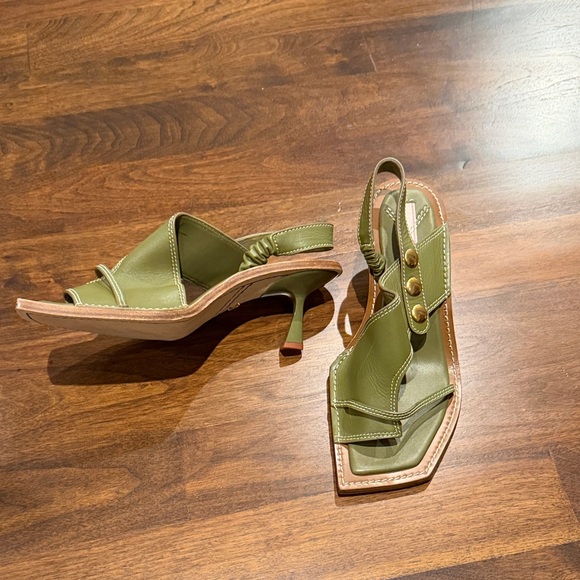 Zimmermann Shoes - ZIMMERMANN Olive Green Strappy Heels